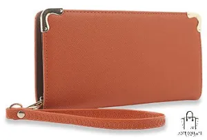 Alyssa Accordion Wristlet Wallet - Orange