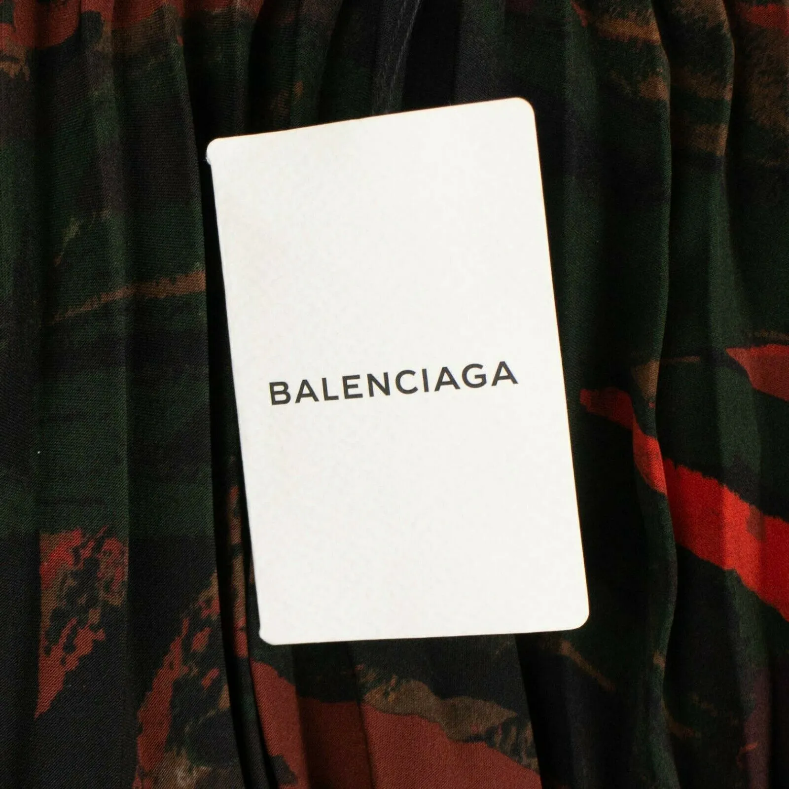 Balenciaga Maroon Abstrait Graphique Crepe Tech Skirt