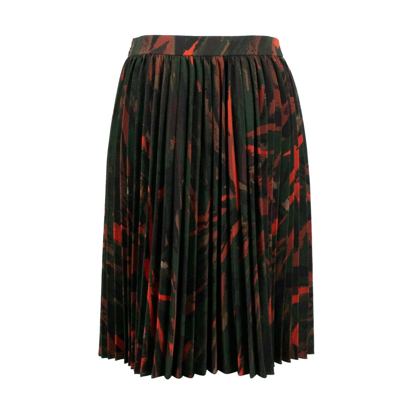 Balenciaga Maroon Abstrait Graphique Crepe Tech Skirt