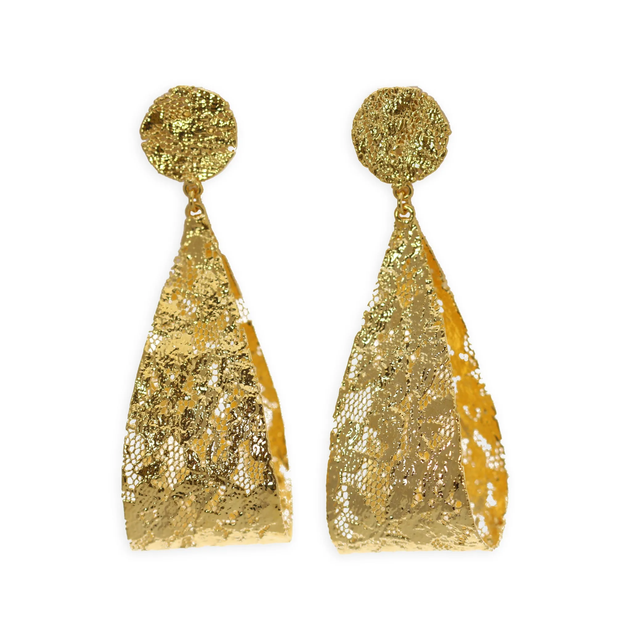 Camille large lace teardrop earrings