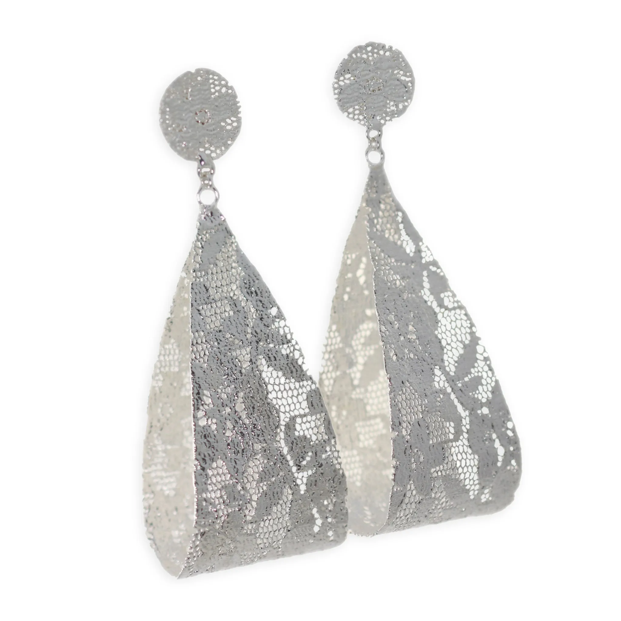 Camille large lace teardrop earrings