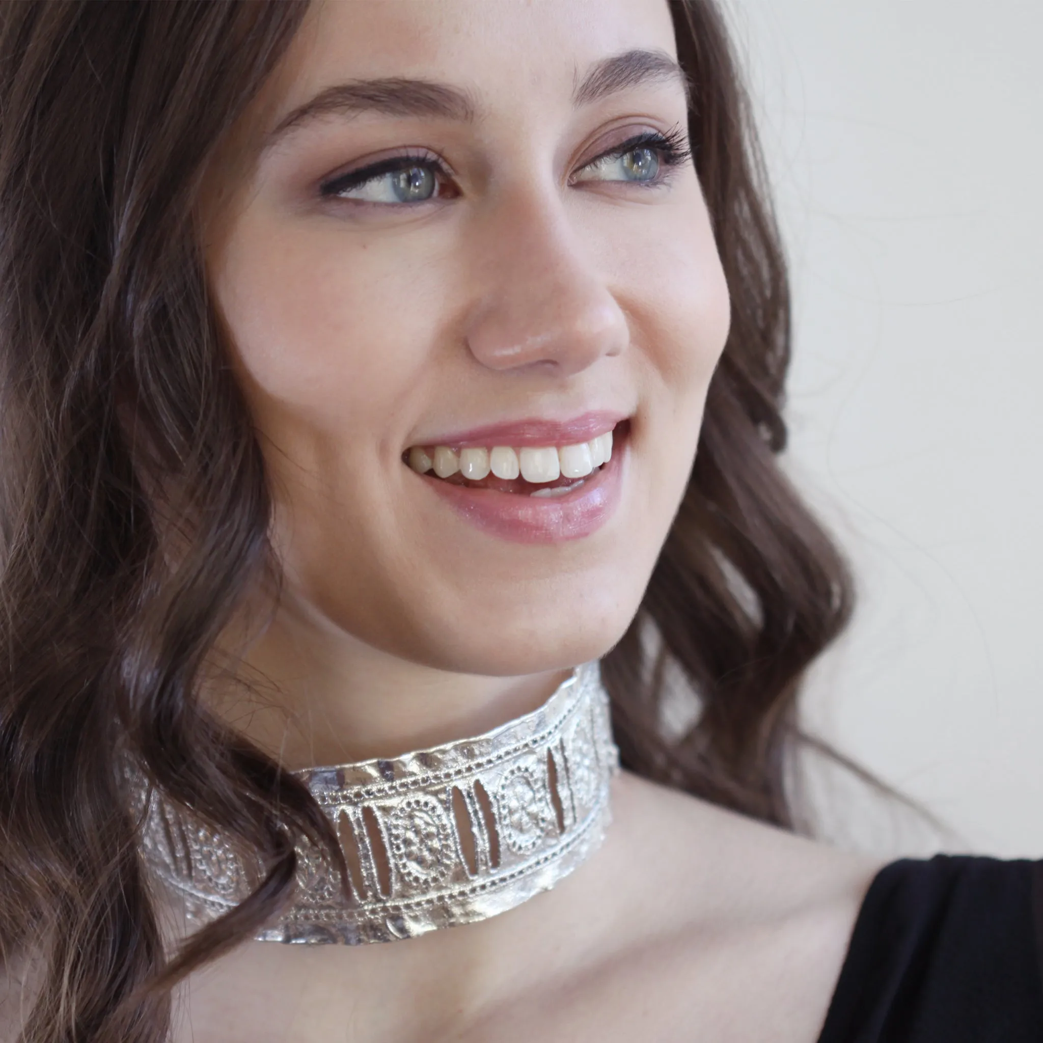 Colette- Lace Choker in Sterling Silver