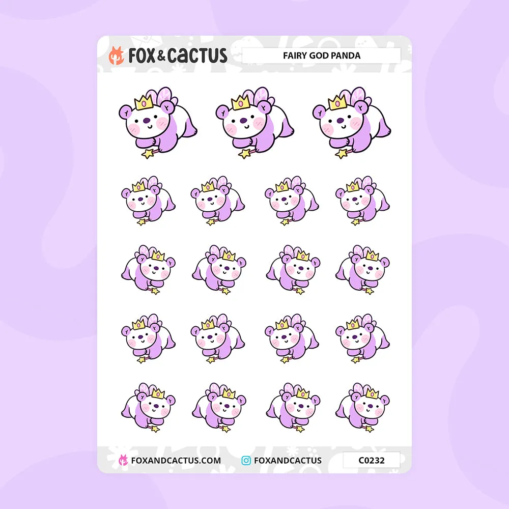 Fairy God Panda Stickers
