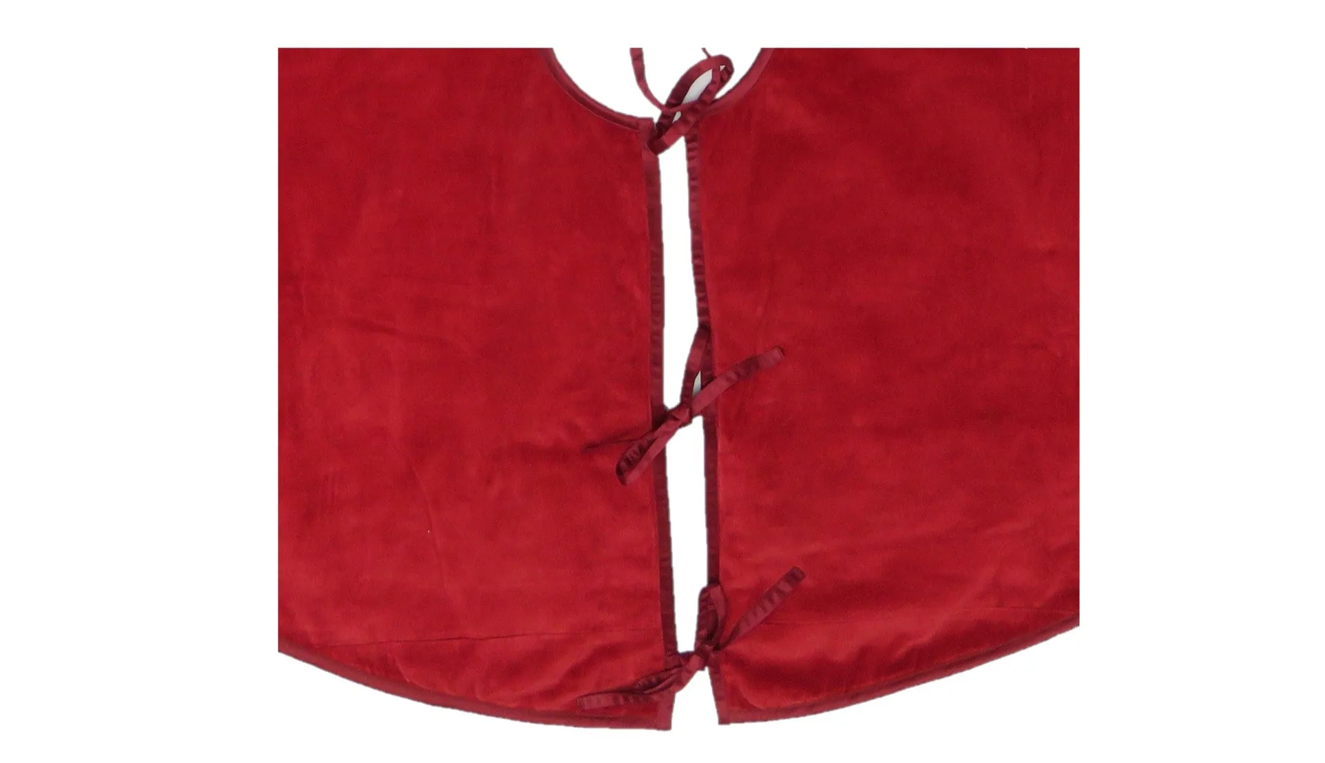 Luxurious Classic Velvet Tree Skirt-Garnet Red
