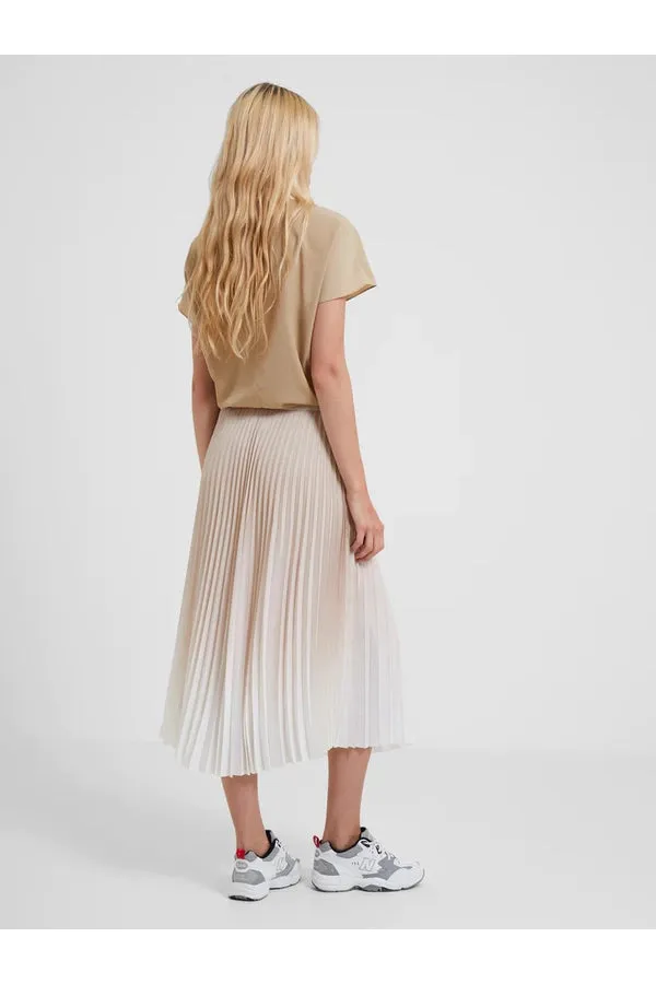 Ombre Sunburst Pleat Midi Skirt