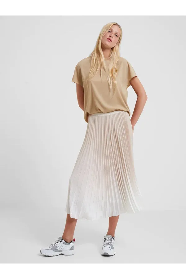 Ombre Sunburst Pleat Midi Skirt