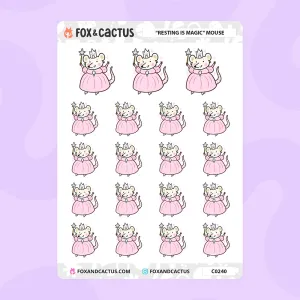 "Resting is Magic" Mouse Stickers