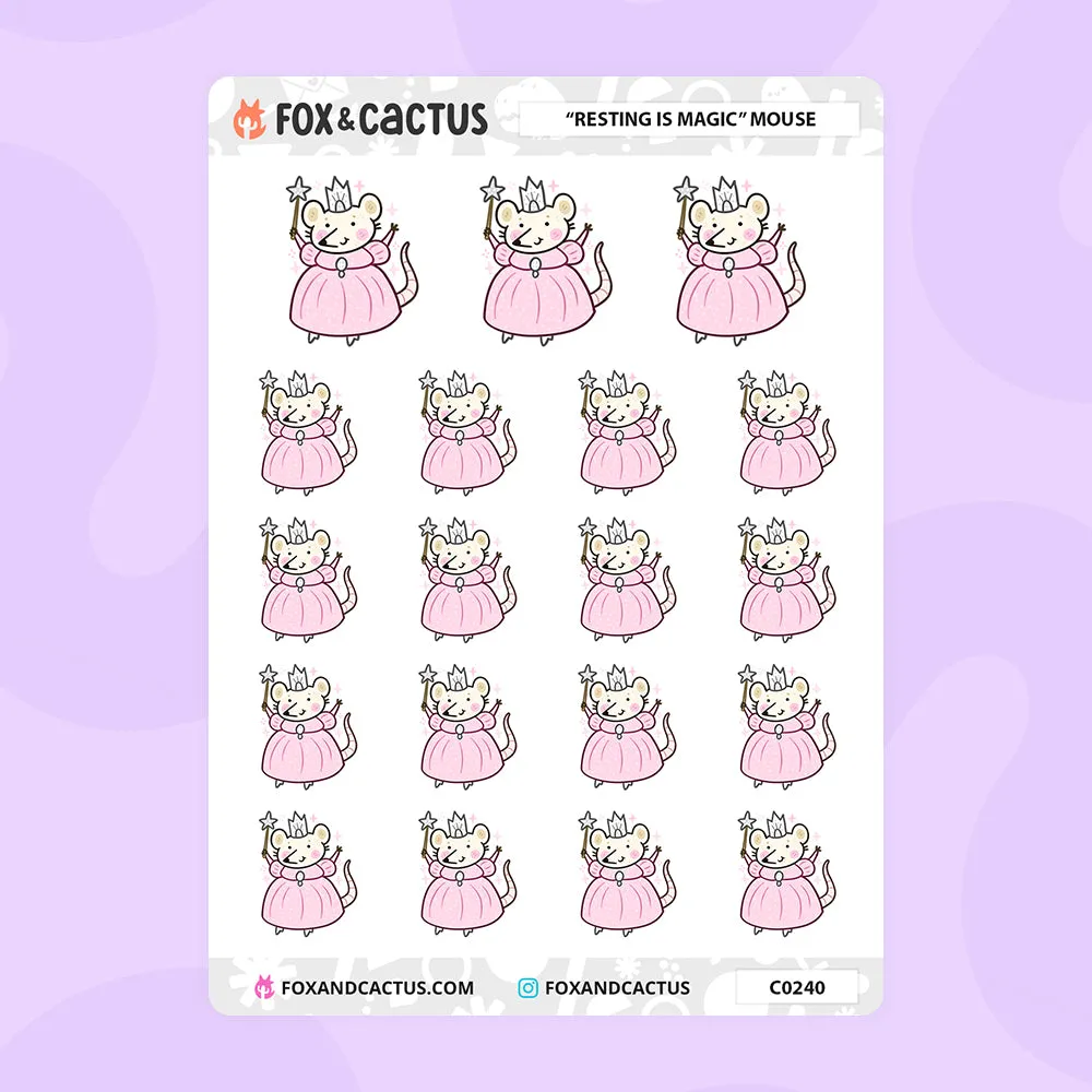 "Resting is Magic" Mouse Stickers